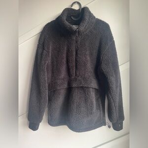 PINK Victoria's Secret Half‎ Zip Teddy Sherpa Sweatshirt Pullover size S